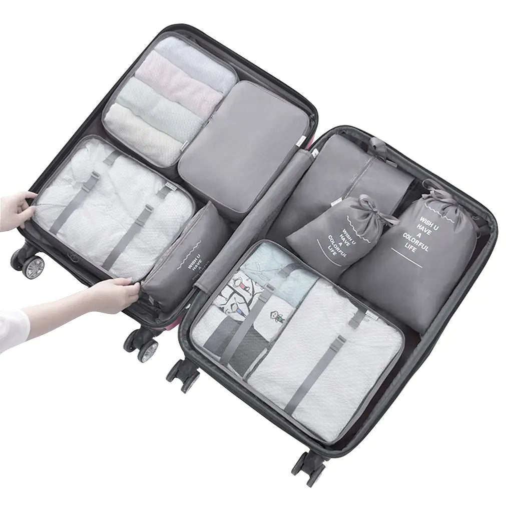 8-Piece Travel Organizer Set with Luggage Bags