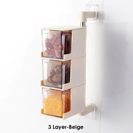 Creative Multifunctional Kitchen Spice Organizer Wall-Mounted