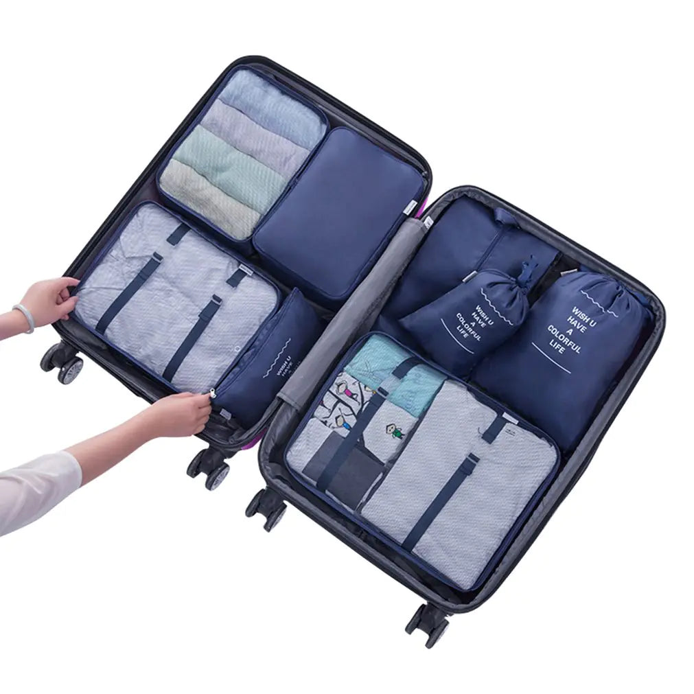 8-Piece Travel Organizer Set with Luggage Bags