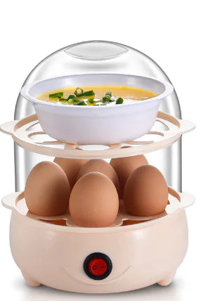 Double Layer Egg Cooker and Steamer for Breakfast