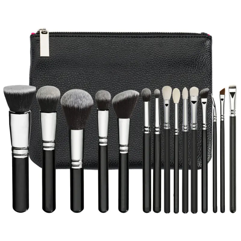 15-Piece Pink Rose Gold Makeup Brush Set