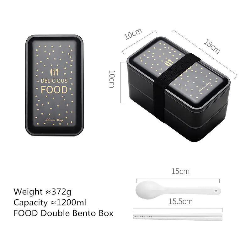 Fitness Meal Prep Box - Two-Tier Lunch Container