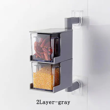 Creative Multifunctional Kitchen Spice Organizer Wall-Mounted
