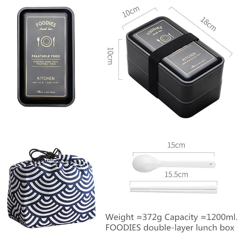 Fitness Meal Prep Box - Two-Tier Lunch Container