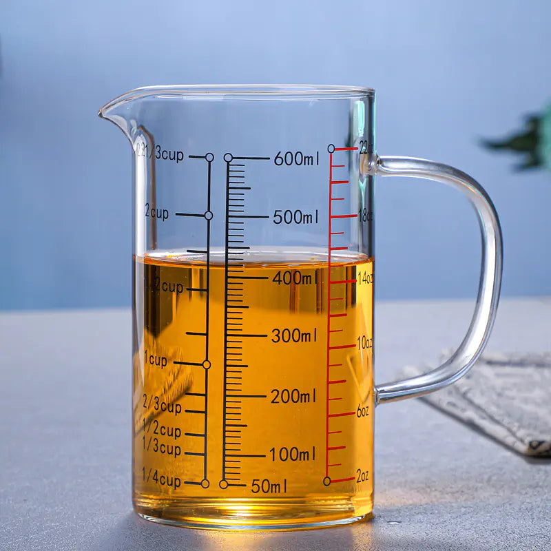 Wholesale Glass Measuring Cup with Lid and Handle