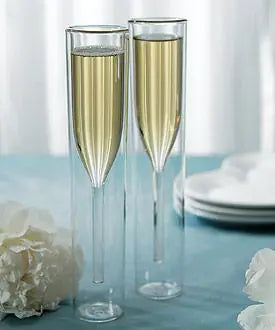 Double-Walled Glass Champagne Cups