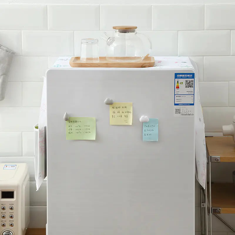 Waterproof PEVA Printed Refrigerator Cover with Pockets