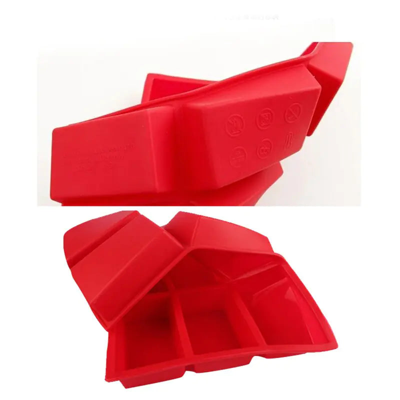 9-Cavity Rectangular Silicone Mold for Baking Cakes