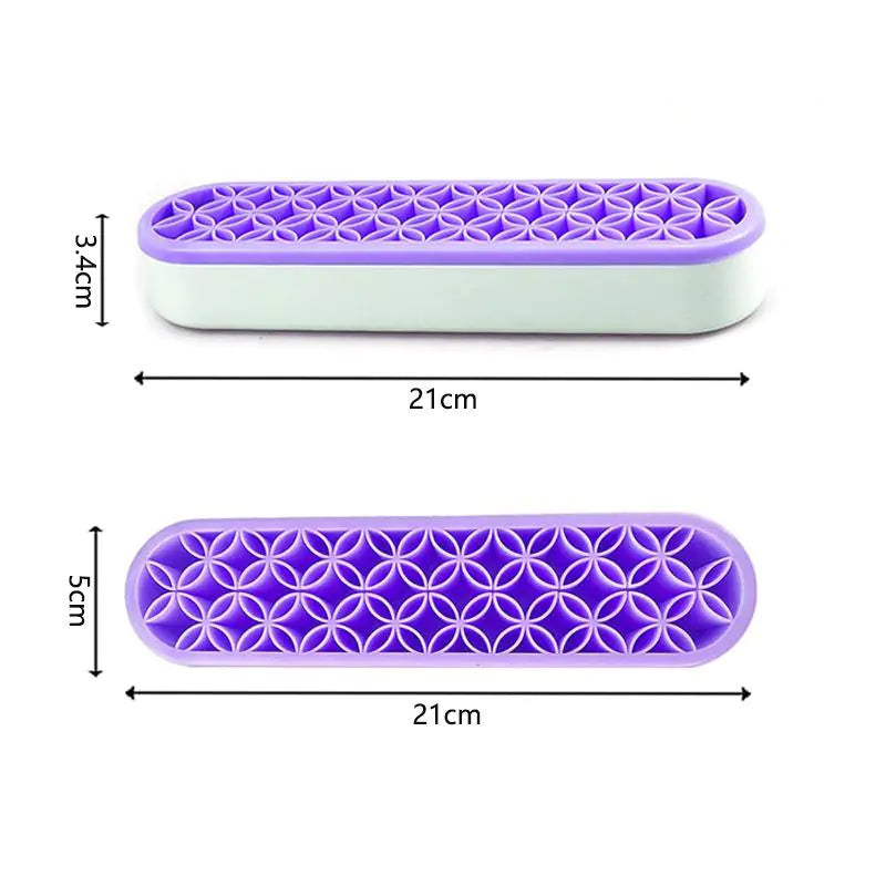 Silicone Brush Holder and Makeup Brush Organizer