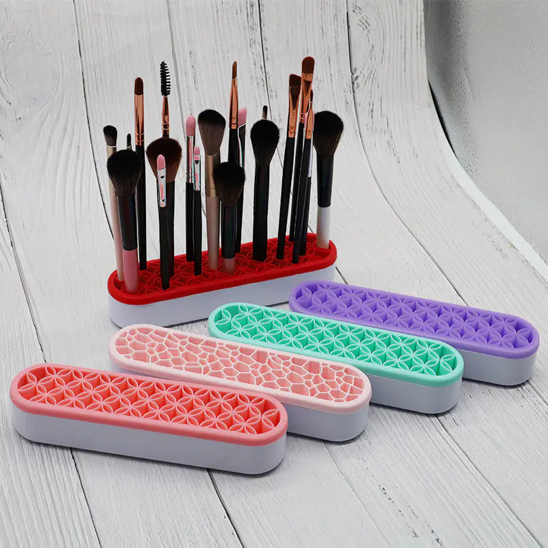 Silicone Brush Holder and Makeup Brush Organizer