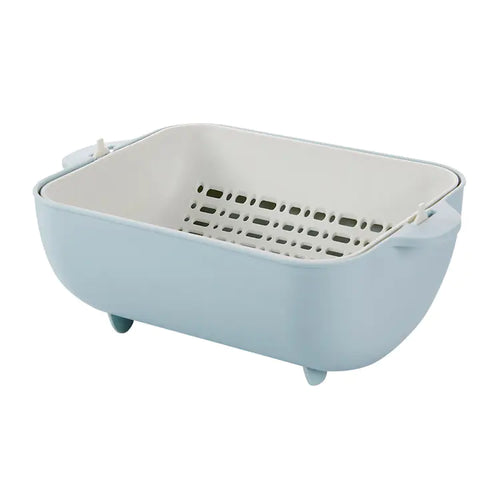 Collapsible Drain Basket and Vegetable Washing Bowl