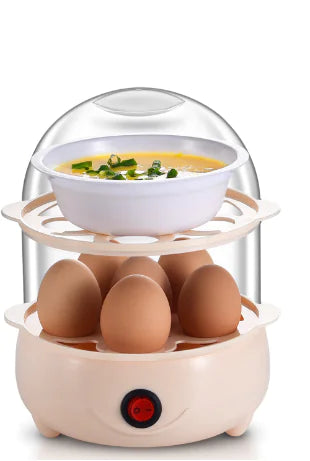 Double Layer Egg Cooker and Steamer for Breakfast