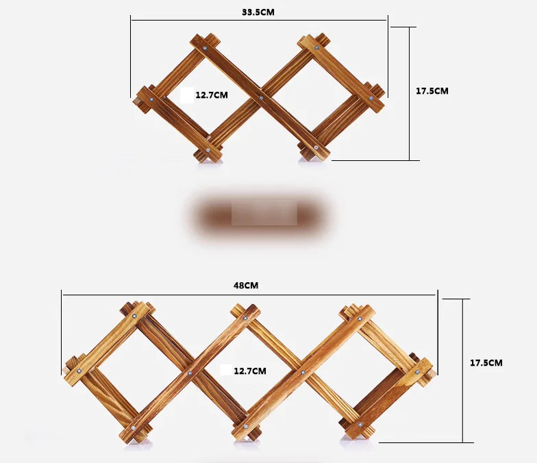 Folding Wine Rack for Red Wine and Grapes