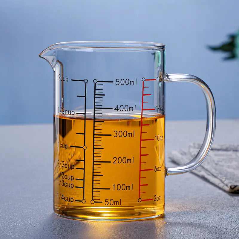 Wholesale Glass Measuring Cup with Lid and Handle