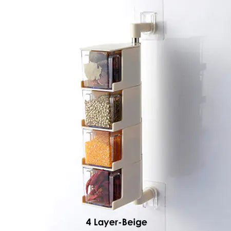 Creative Multifunctional Kitchen Spice Organizer Wall-Mounted