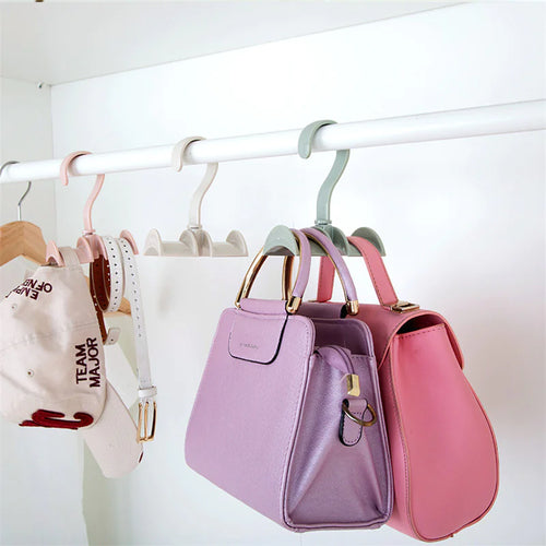 Creative No-Drill Closet Hook Rack for Bags and Ties
