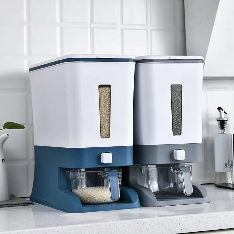 Automatic Plastic Rice Storage Container for Kitchen
