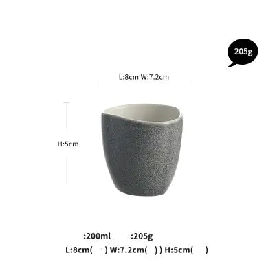 Ceramic Tableware Set for One: Salad Bowl & Cup