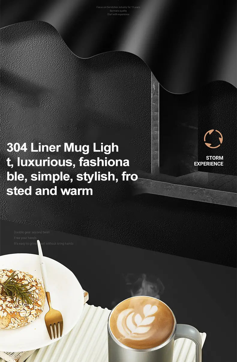 Insulated Coffee Mug with Lid - Portable Practical Gift