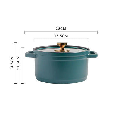 Nordic Ceramic Large Capacity Color Glaze Stock Pot