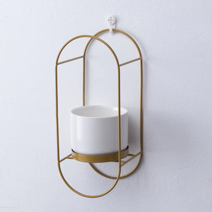 Ceramic Succulent Planter Set with Iron Stand