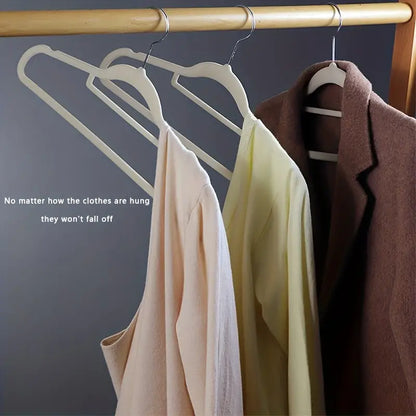 Space-Saving Non-Slip Flocking Hangers for Clothes