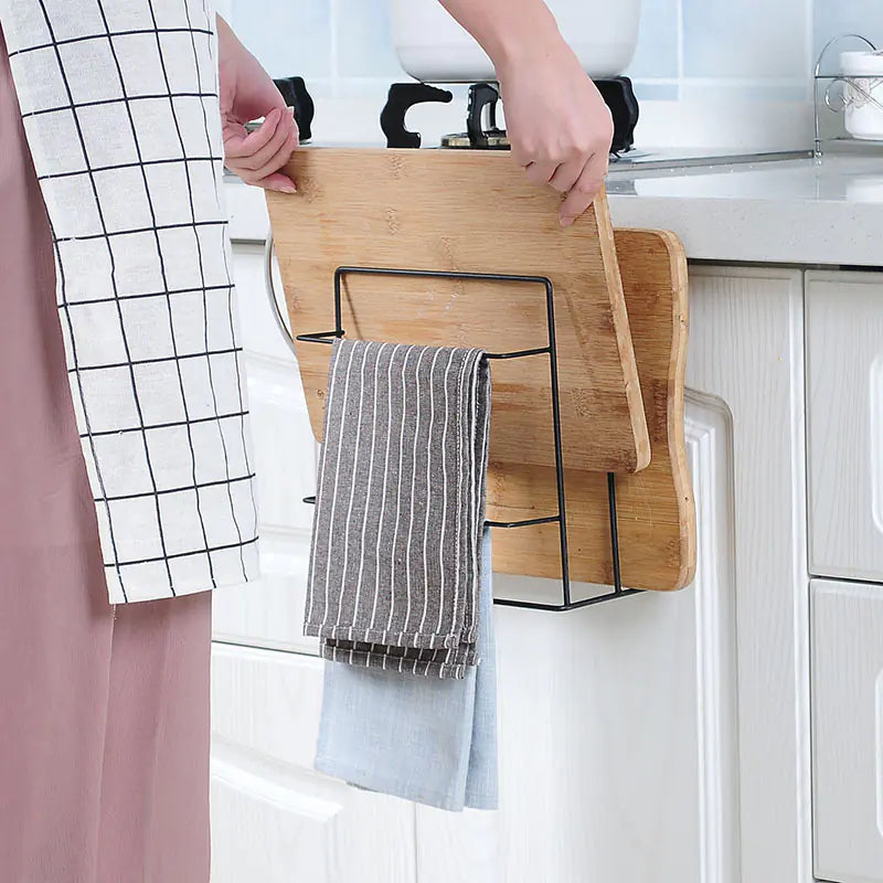 Kitchen and Bath Storage Rack with Towel Holder