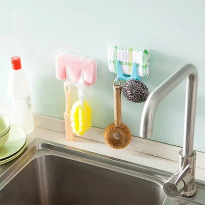 Wall-Mounted Pot Lid Rack with Multi-Purpose Sponge