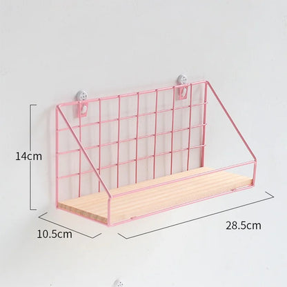 Iron Wall Shelf Organizer for Kitchen and Bathroom Tools