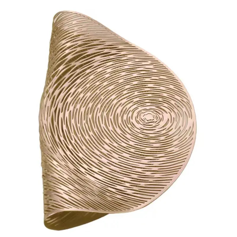 6pcs Metallic Round Non-Slip Placemats for Dining