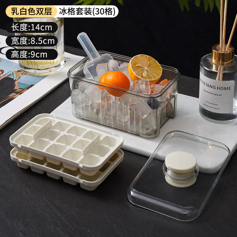 Food-Grade Ice Cube Maker with Press Design for Home
