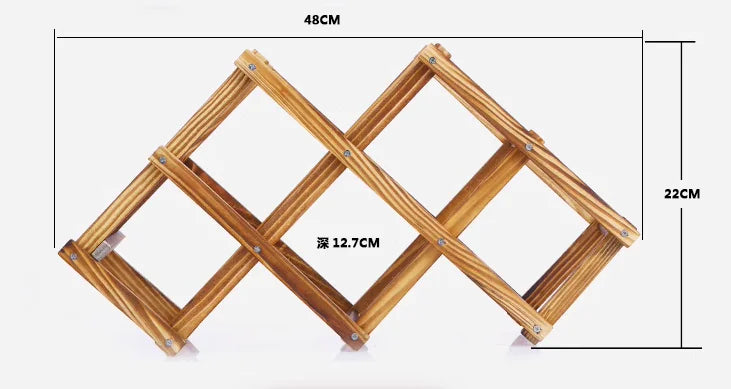 Folding Wine Rack for Red Wine and Grapes