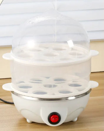 Double Layer Egg Cooker and Steamer for Breakfast
