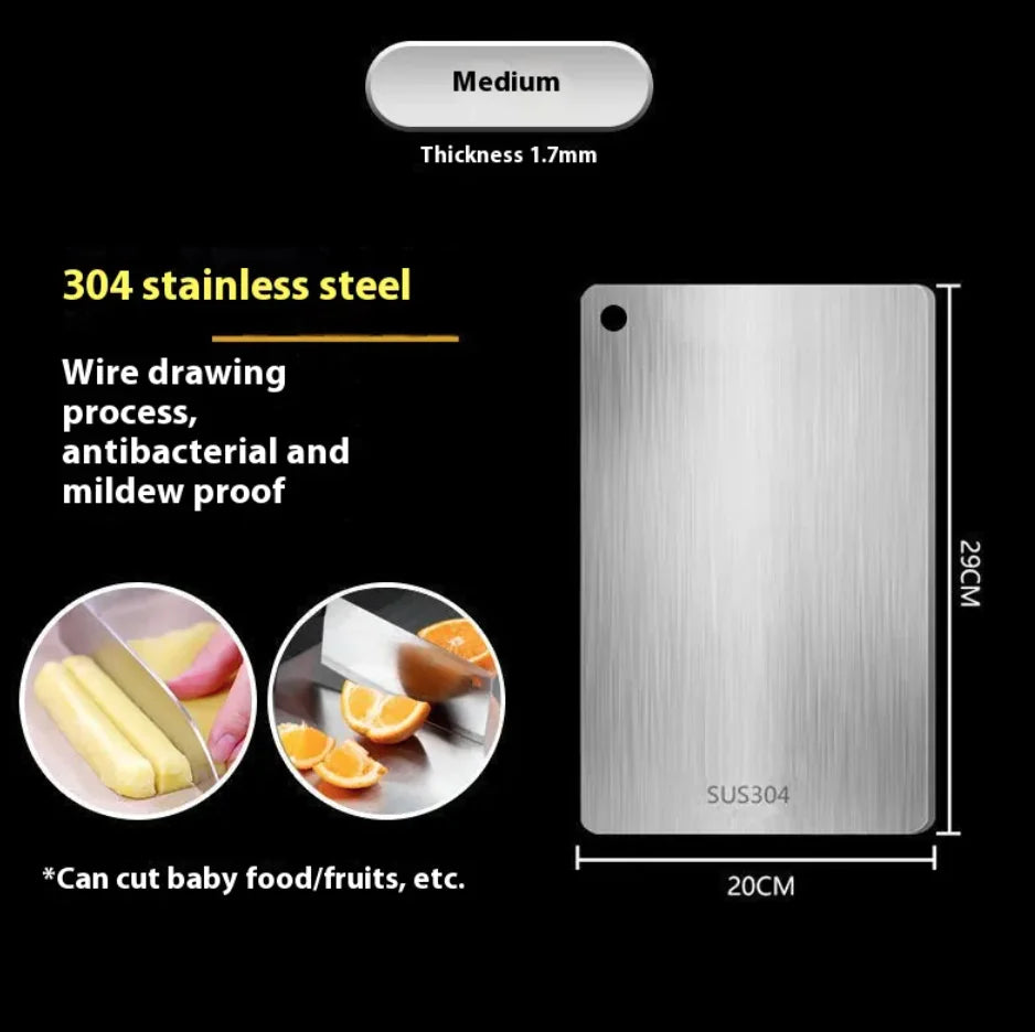 Double-Sided Stainless Steel Cutting Board