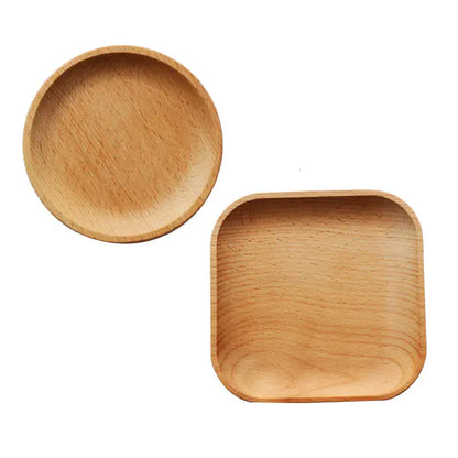 Japanese Wooden Plate for Desserts and Baking Items