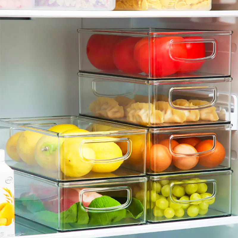 Transparent Refrigerator Storage Box for Kitchen Use