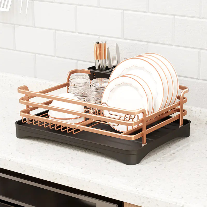 Multi-Functional Kitchen Dish Rack with Drainage System