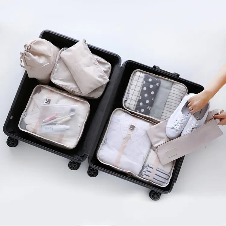 8-Piece Travel Organizer Set with Luggage Bags
