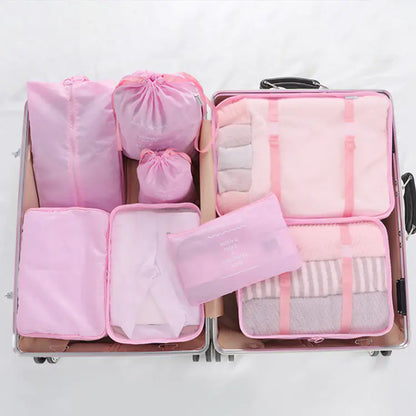 8-Piece Travel Organizer Set with Luggage Bags