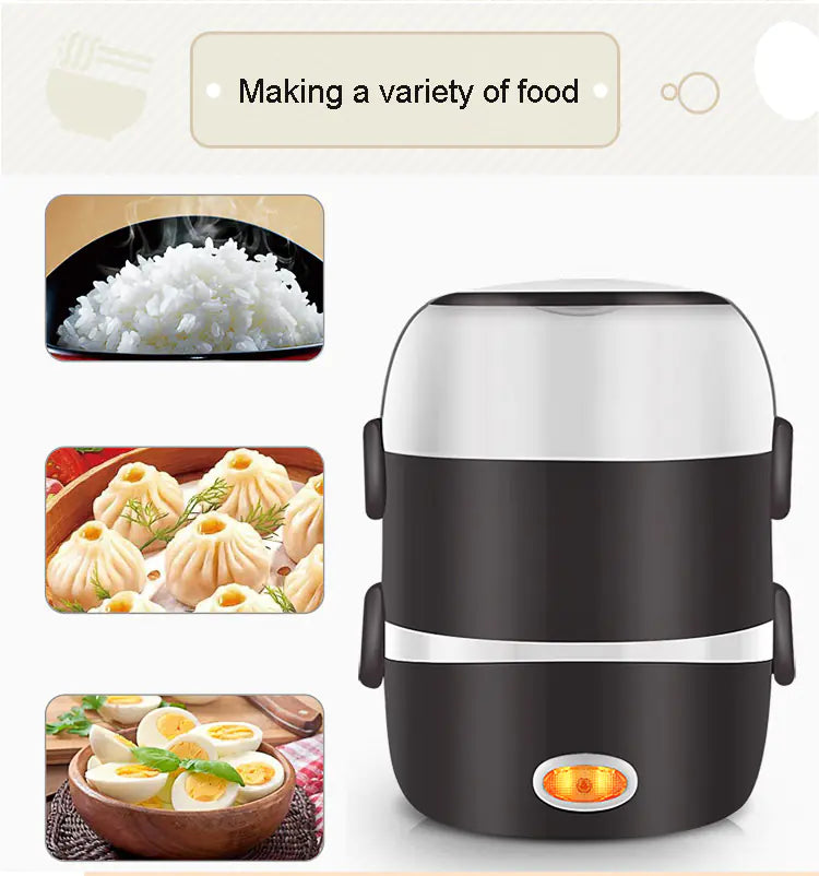 Multi-Function Electric Lunch Box and Mini Rice Cooker