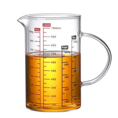 Wholesale Glass Measuring Cup with Lid and Handle
