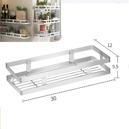 Wall-Mounted Kitchen Spice Rack and Organizer Shelf