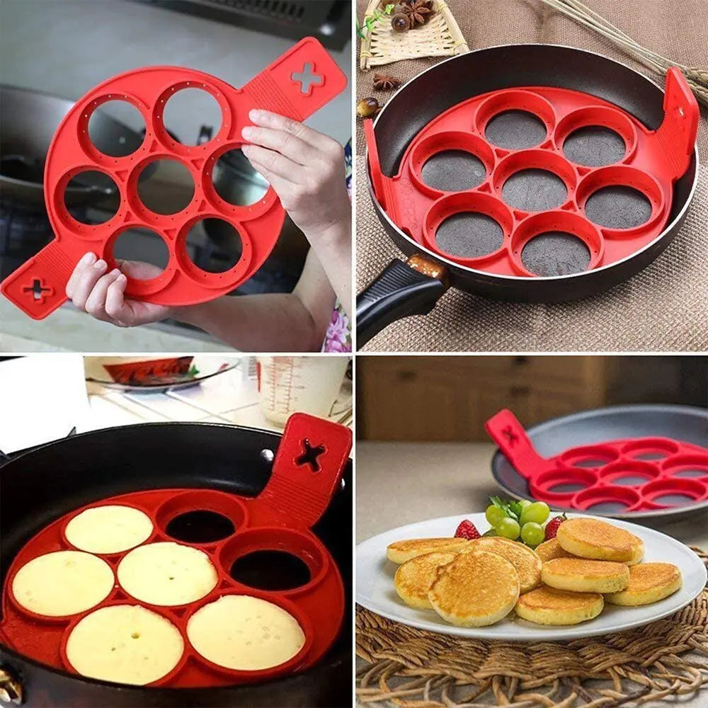 Pancake Maker With 7 Cavity Roundd