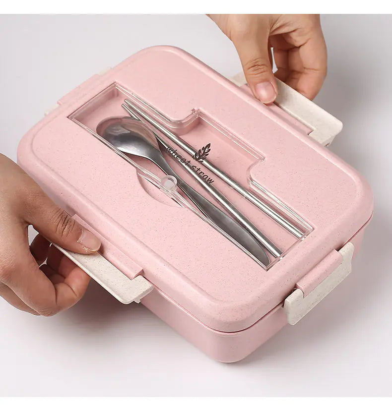 Microwave Lunch Box Set with Dividers and Lid