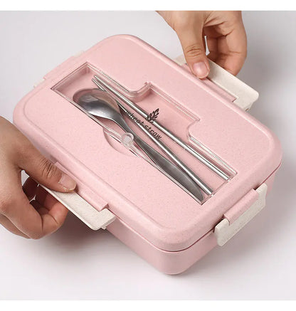 Microwave Lunch Box Set with Dividers and Lid