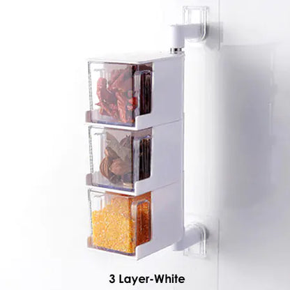 Creative Multifunctional Kitchen Spice Organizer Wall-Mounted