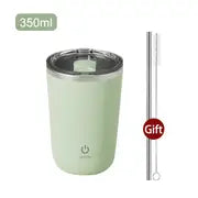 Automatic Stirring Coffee Mug with Lid, Stainless Steel