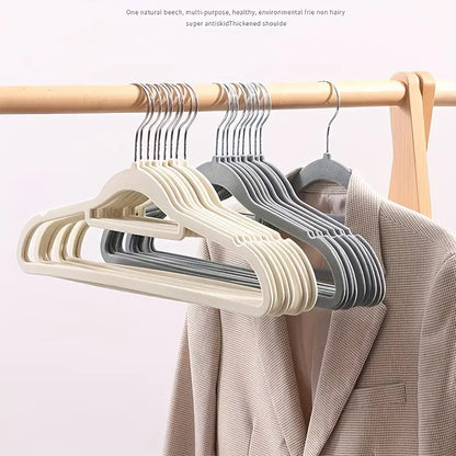 Space-Saving Non-Slip Flocking Hangers for Clothes