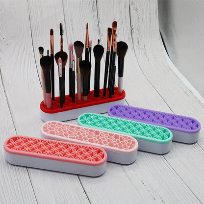 Silicone Brush Holder and Makeup Brush Organizer