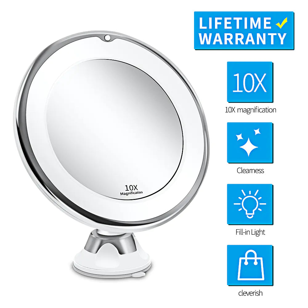 LED Vanity Mirror with Fill Light and 10X Magnification